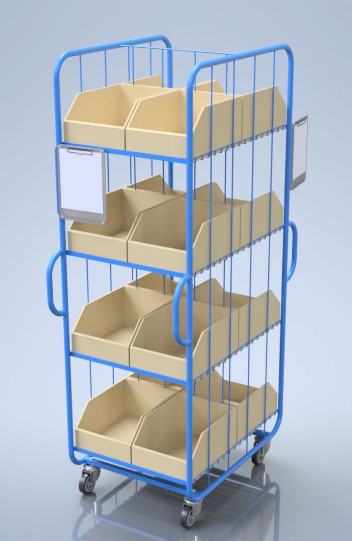 Image d'un chariots de manutention sur plusieurs étages.