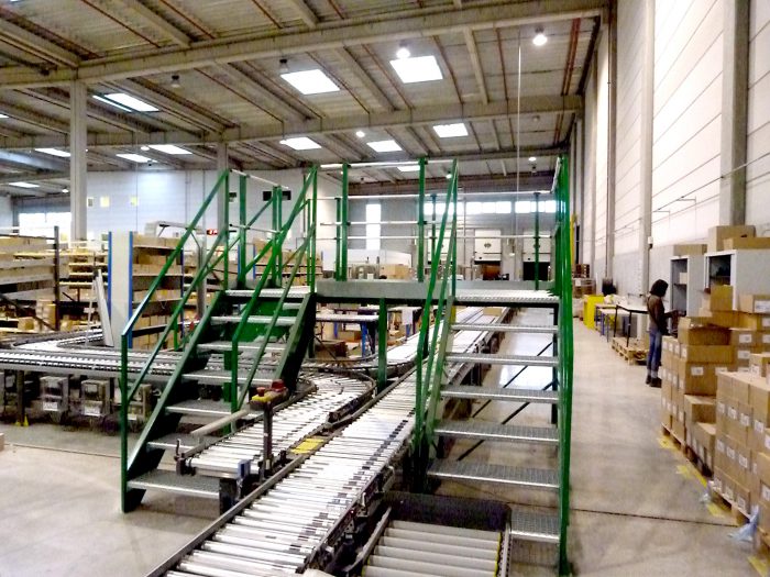 Image de passerelles pour mezzanine industrielles.